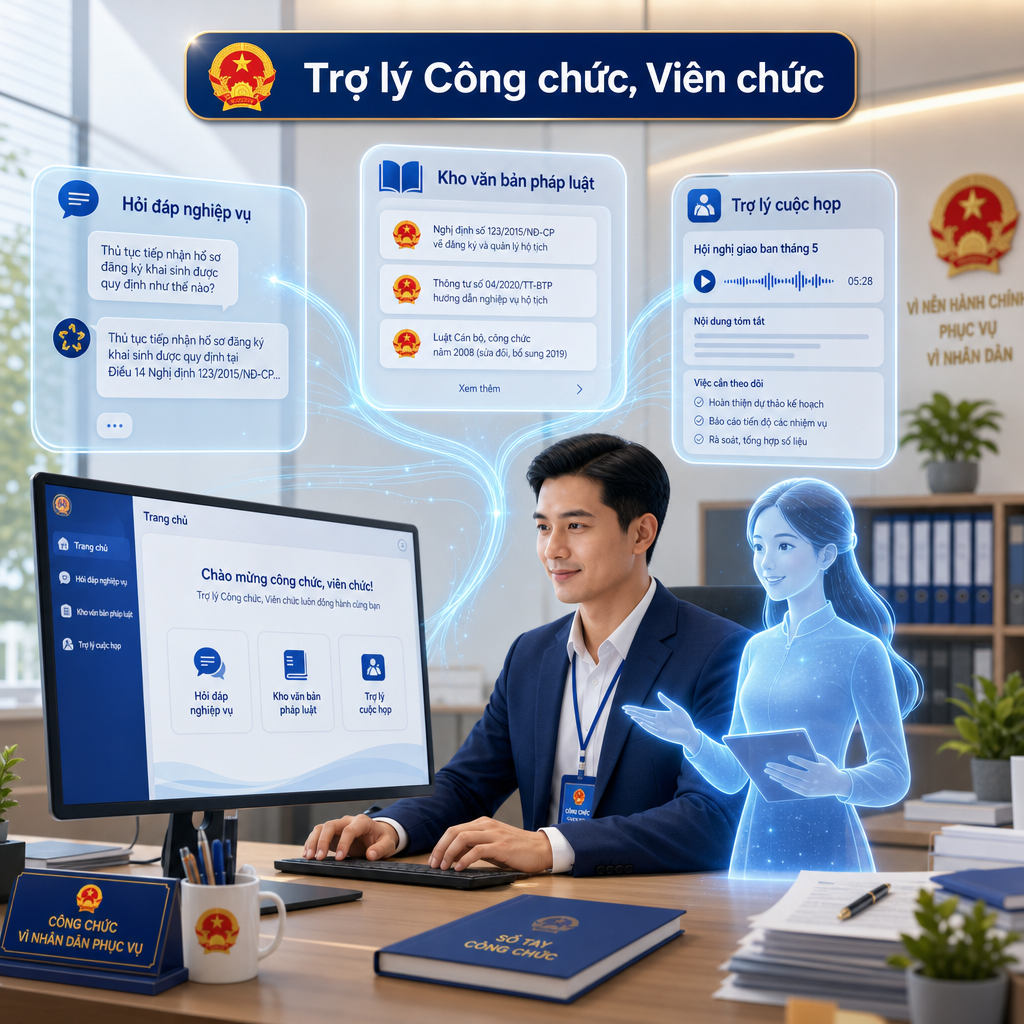 Trợ lý AI cho công chức, viên chức